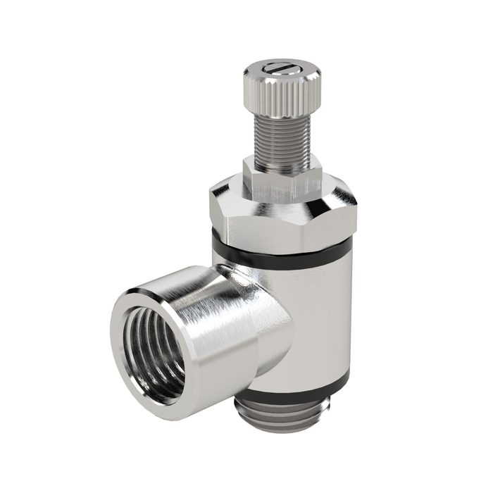 [106898] RIEGLER Throttle check valve,Supply air throttle,Threaded conn.M5 i.,M5