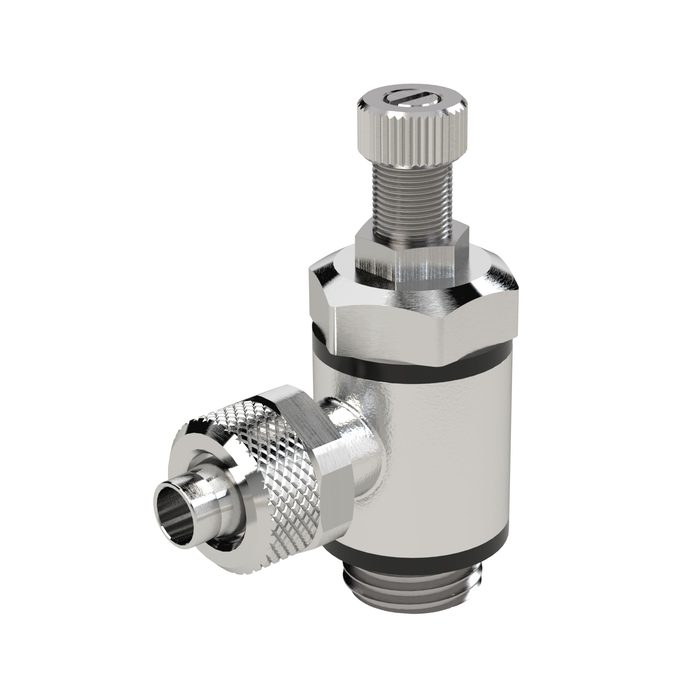 [106908] RIEGLER Throttle check valve,Supply air throttle,quick conn.Hose 6/4,G1/4