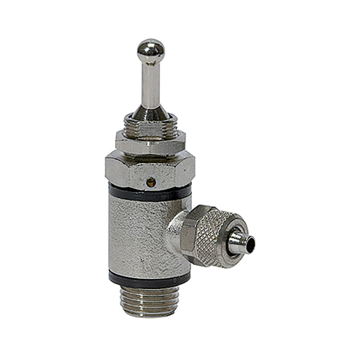 [107030] RIEGLER 3/2-way toggle lever valve, Hose side, Quick connector, G 1/4