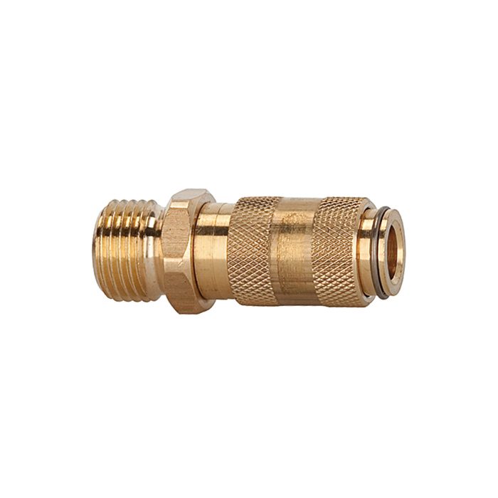 [107070] RIEGLER Quick-connect coupling I.D. 2.7, bright brass, G 1/8 ET