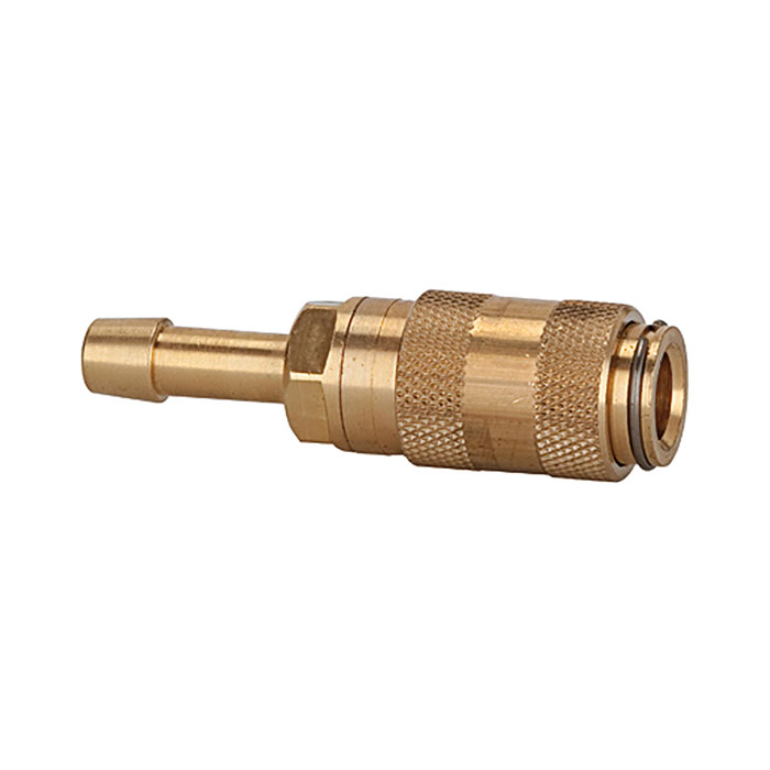 [107074] RIEGLER Quick-connect coupling I.D. 2.7, bright brass, Sleeve I.D. 4