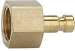 RIEGLER Nipple for couplings I.D. 2.7, bright brass, G 1/8 IT
