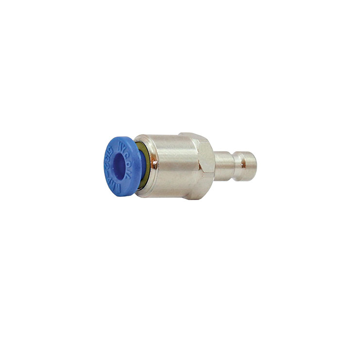 RIEGLER Plug-in nipple push-in 4 mm, for I.D. 2.7, nickel-plated brass