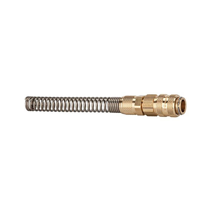 [107142] RIEGLER Quick-connect coupling I.D. 5, bright brass, rigid, Hose 8x6