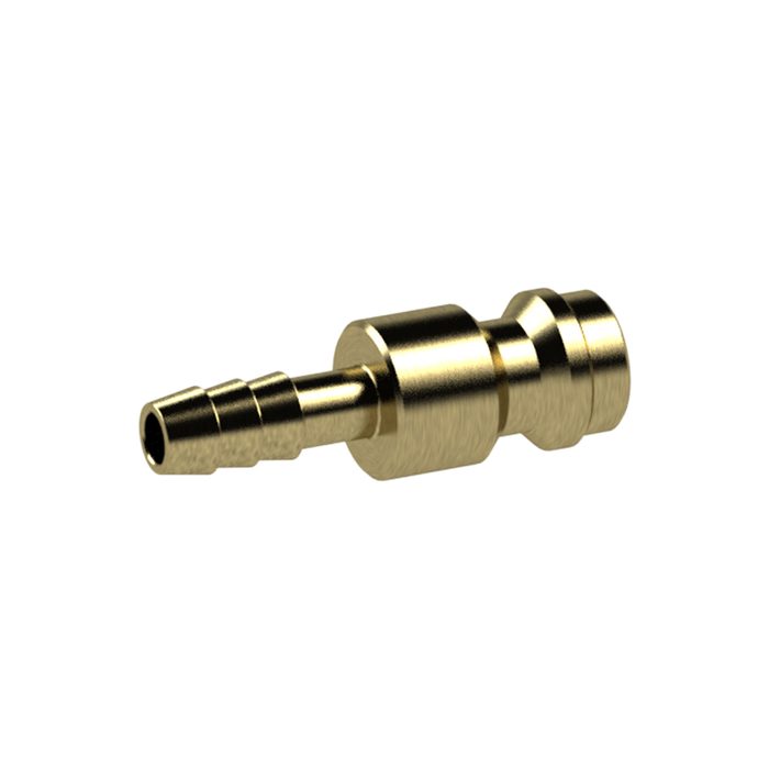 [107147] RIEGLER Plug-in connector for coupl. I.D. 5, bright brass, Sleeve I.D. 9