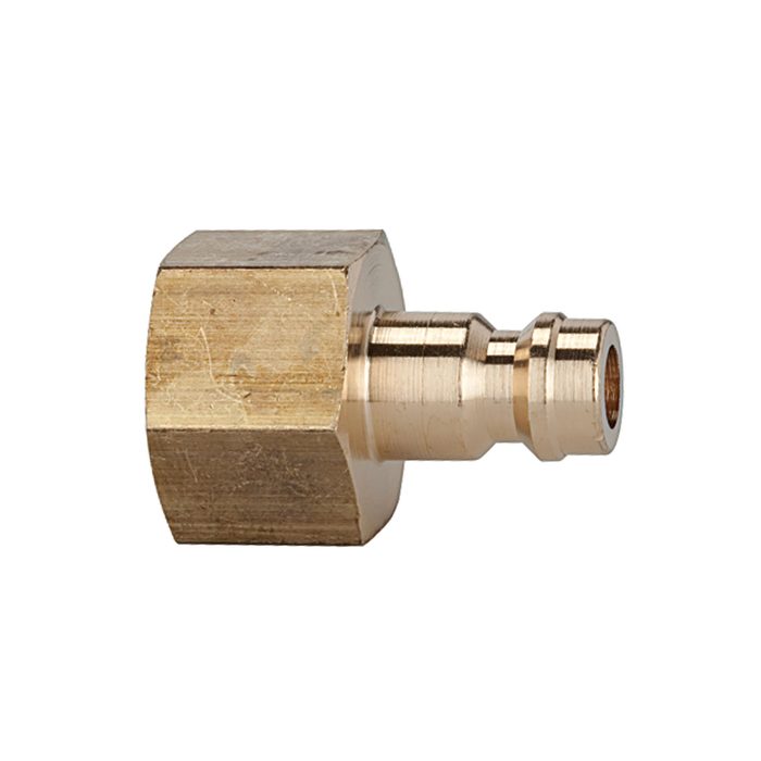 [107152] RIEGLER Nipple for couplings I.D. 5, bright brass, G 1/4 IT, AF 17