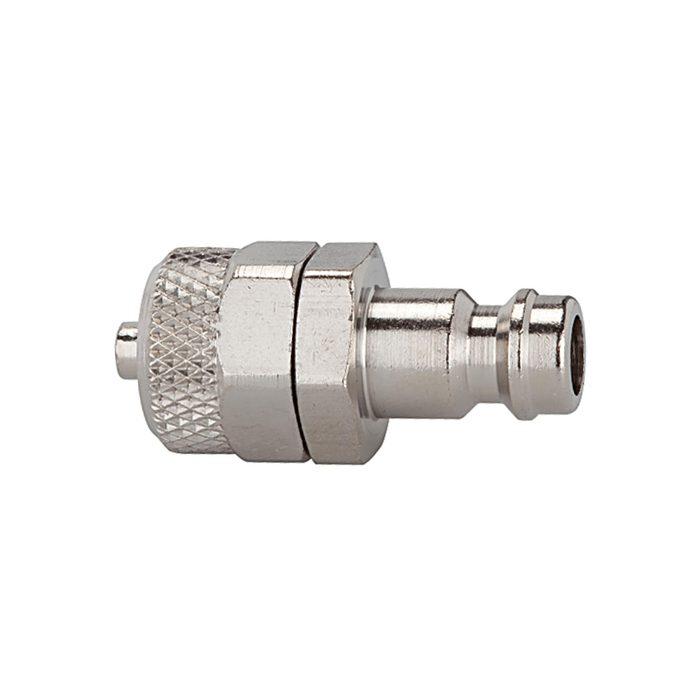 [107180] RIEGLER Nipple for couplings I.D. 5, nickel-plated brass, for hose 6x4