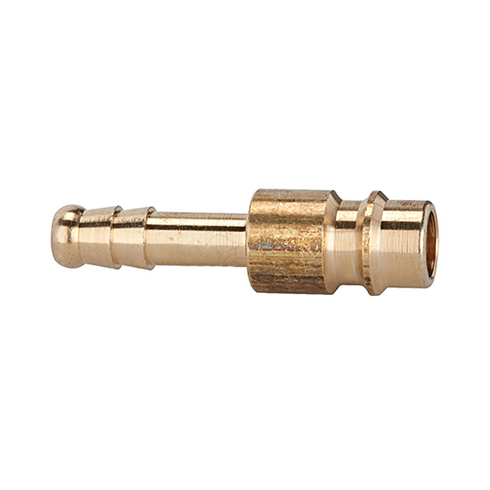 RIEGLER Plug-in connector for I.D. 7.2 - 7.8, bright brass, Sleeve I.D. 6