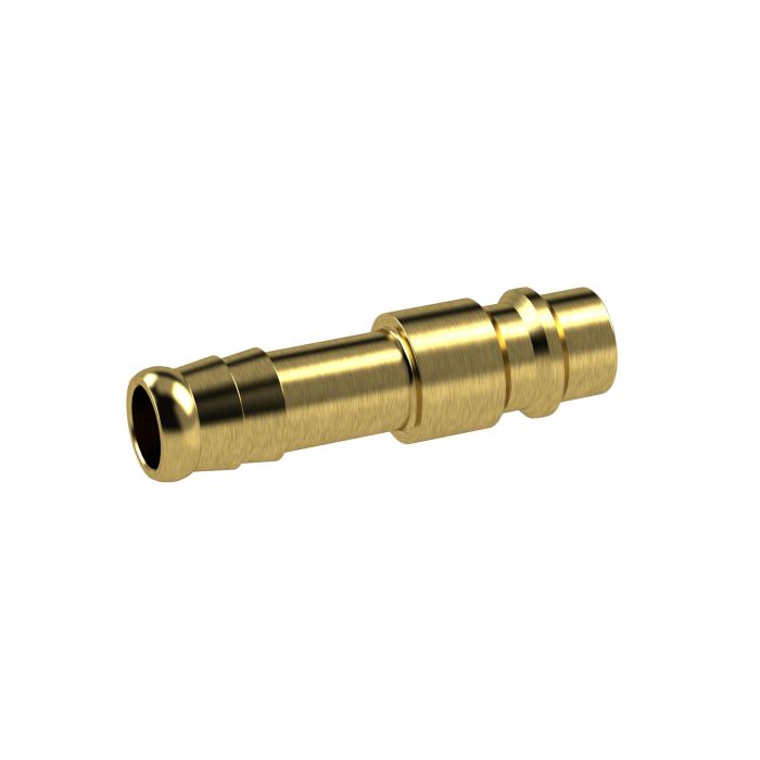 [107234] RIEGLER Plug-in connector for I.D. 7.2 - 7.8, bright brass, Sleeve I.D. 9