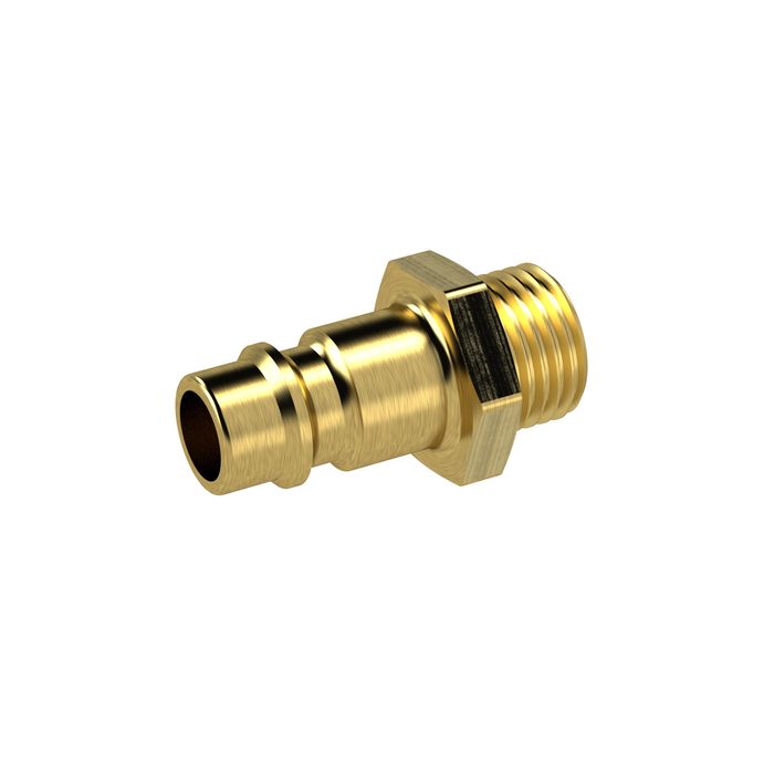 [107238] RIEGLER Nipple for couplings I.D. 7.2 - 7.8, bright brass, G 1/4 ET