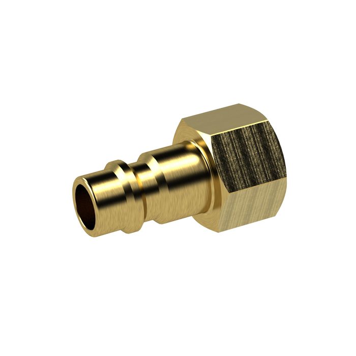 [107244] RIEGLER Nipple for couplings I.D. 7.2 - 7.8, bright brass, G 1/2 IT