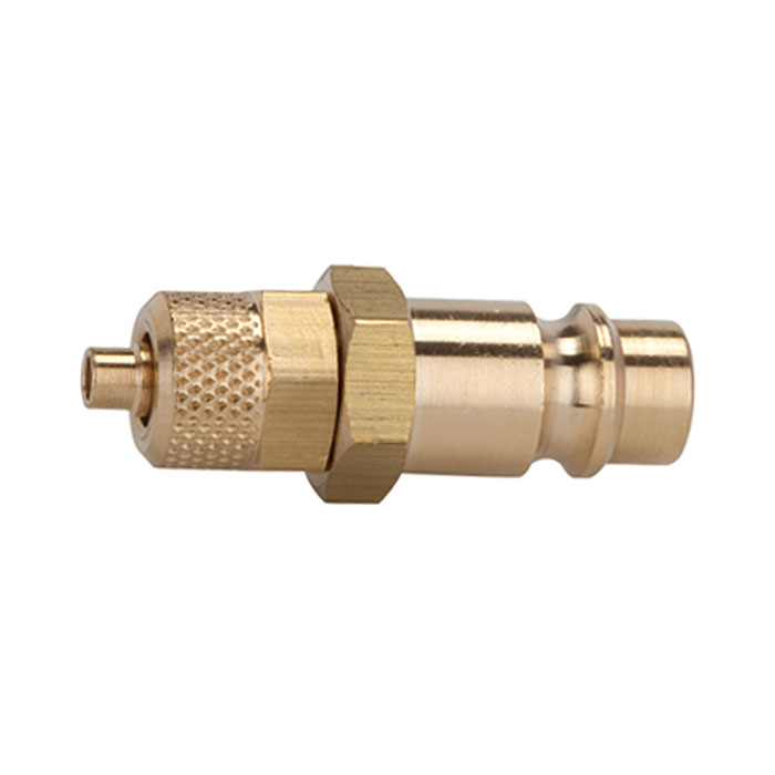 RIEGLER Nipple for couplings I.D. 7.2 - 7.8, bright brass, for hose 6x4