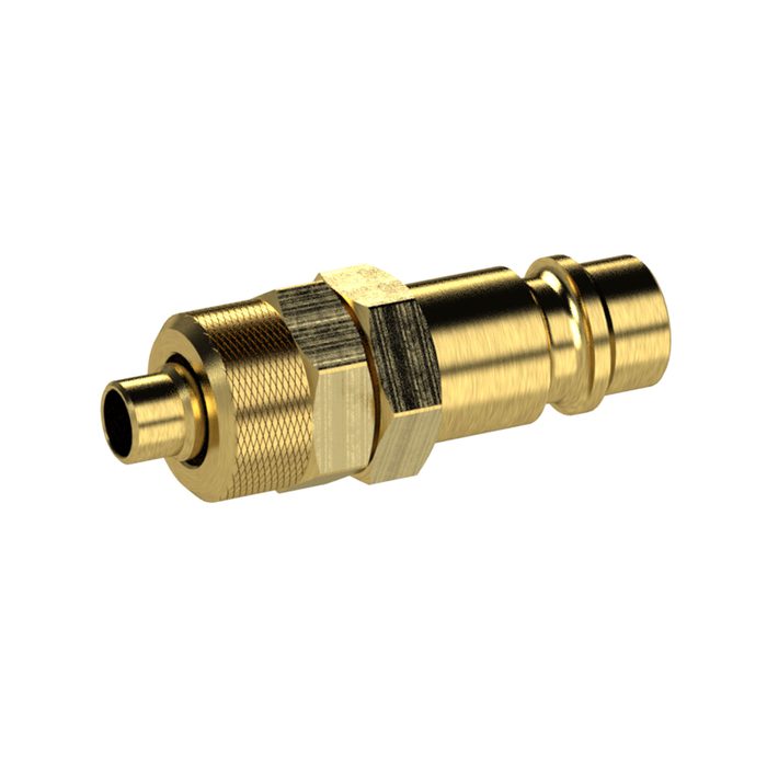 [107246] RIEGLER Nipple for couplings I.D. 7.2 - 7.8, bright brass, for hose 8x6