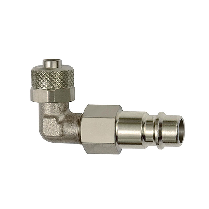 RIEGLER Plug-in angle for I.D. 7.2-7.8, nickel-plated brass, for hose 8x6