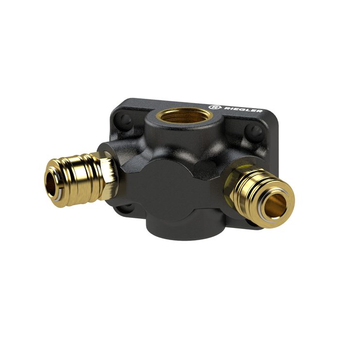 [107275] RIEGLER End distributor socket, G 1/2, 2 stand.Coupl. I.D. 7.2, max.15bar