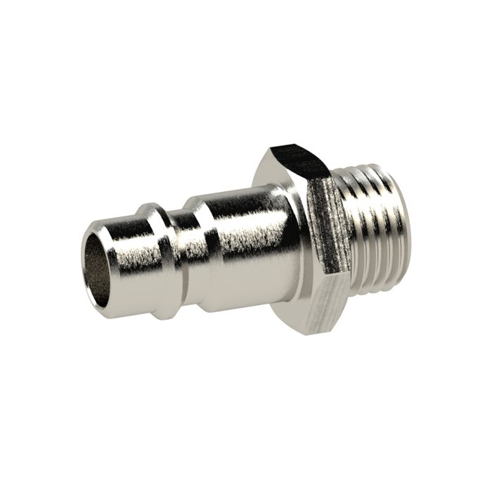 [107305] RIEGLER Nippel für Kupplungen NW 7,2 - NW 7,8, Messing vern., G 1/8 AG