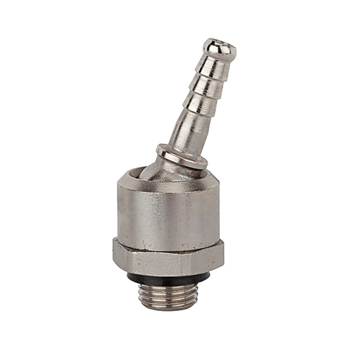 RIEGLER Hose sleeve, nickel-plated brass, rotating, G 1/4 ET, I.D. 9