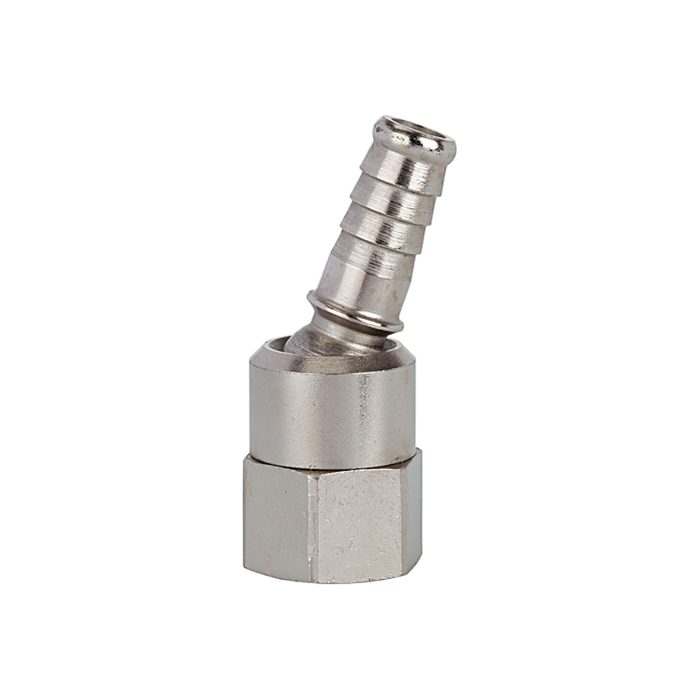 [107331] RIEGLER Schlauchtülle, Messing vernickelt, drehbar, G 1/4 IG LW 9