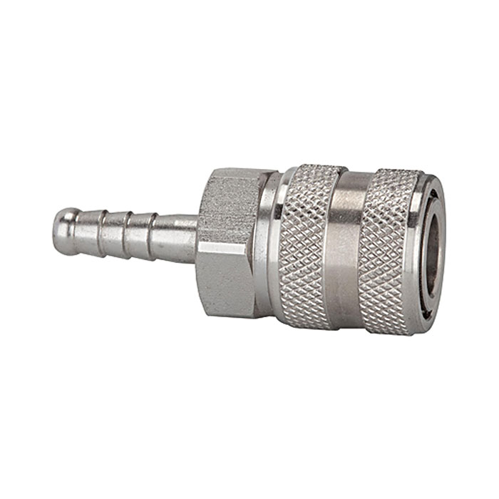 RIEGLER Quick-connect coupling I.D. 7.2, St. steel 1.4305, Sleeve I.D. 6