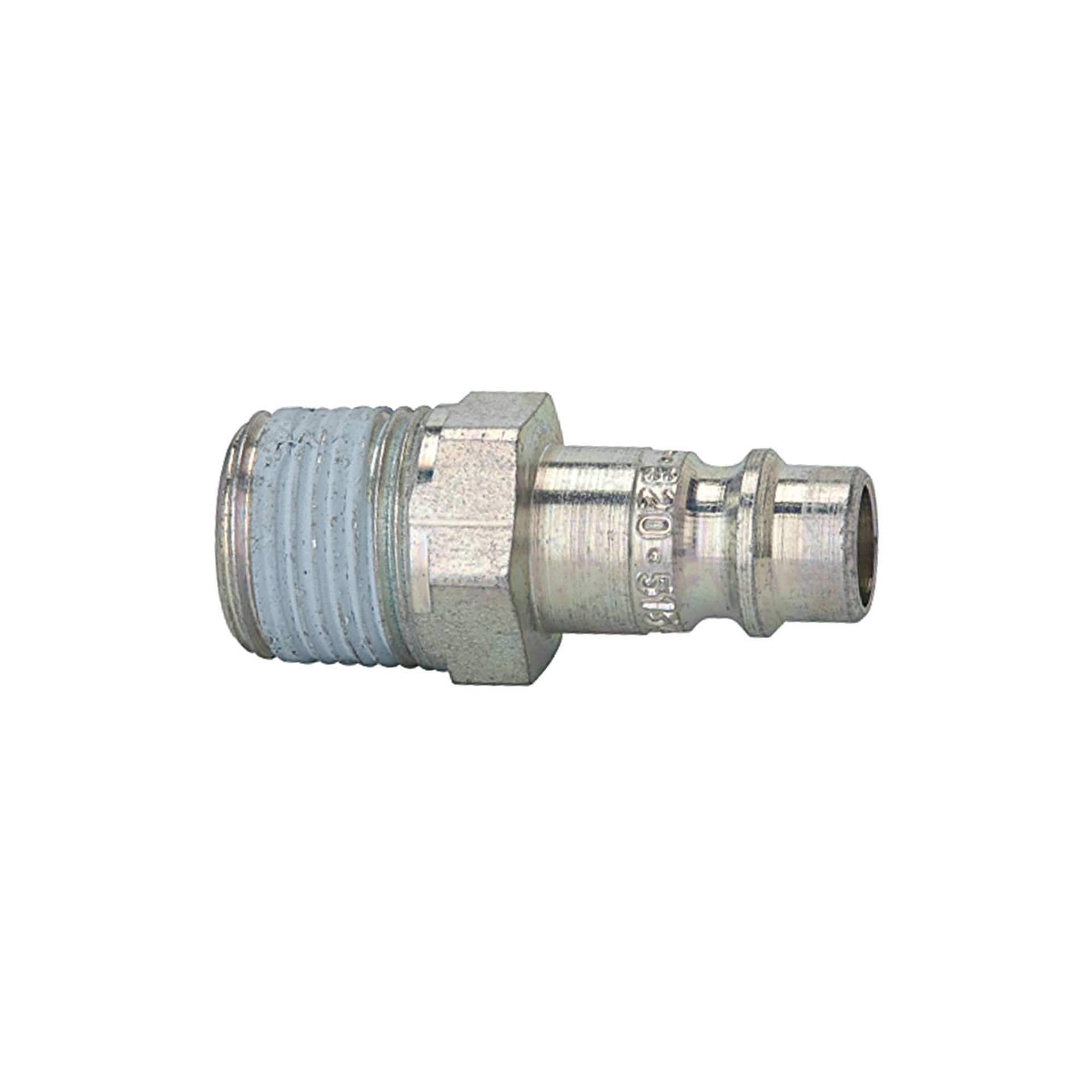[107376] RIEGLER Nippel für Kuppl. NW 7,2-7,8, Stahl gehärtet/verz., R 1/8 AG PTFE