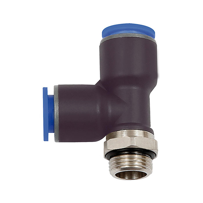 RIEGLER Push-in T-fitting »Blue Series«, L-shape, rotating, M5 o.