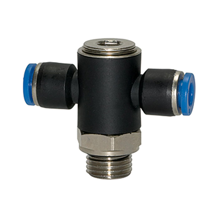 RIEGLER Push-in T-fitting »Blue Series«, rotating, G 3/8 o.