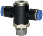 RIEGLER Push-in T-fitting »Blue Series«, rotating, R 3/8 o.