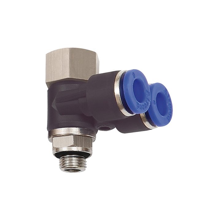 [109634] RIEGLER Y-Winkelsteckverschraubung »Blaue Serie«, drehbar, M5 i./a.