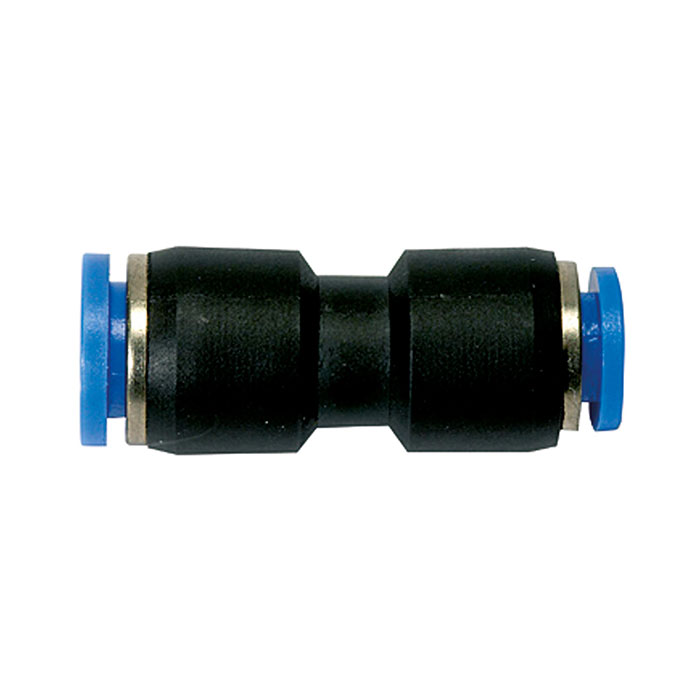 [109806] RIEGLER Straight push-in connector »Blue Series«, red., hose ext. Ø 12/10