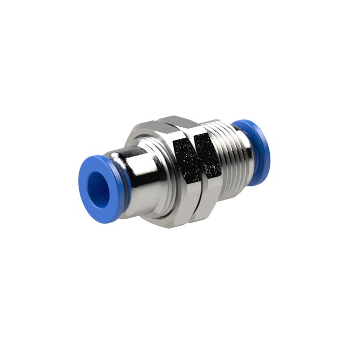 [109808] RIEGLER Straight push-in bulkhead connector »Blue Series«, M12x1