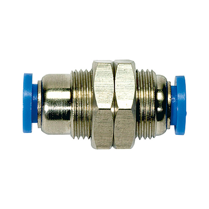 [109809] RIEGLER Straight push-in bulkhead connector »Blue Series«, M14x1