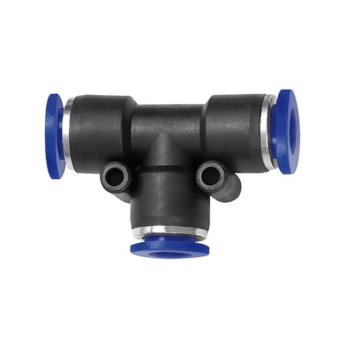 [109842] RIEGLER Push-in T-connector »Blue Series« reducing, hose ext. Ø 2x10/1x12