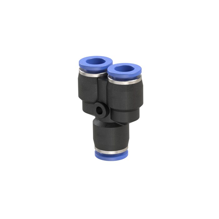 [109848] RIEGLER Push-in Y-connector »Blue Series«, for hose exterior Ø 6 mm