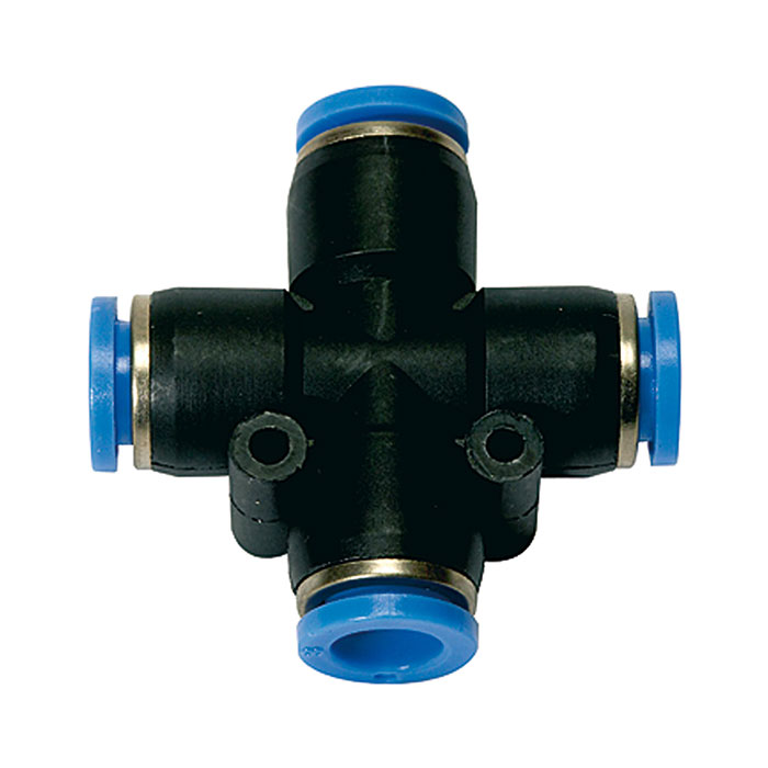 [109865] RIEGLER Push-in X-connector »Blue Series«, for hose exterior Ø 12 mm