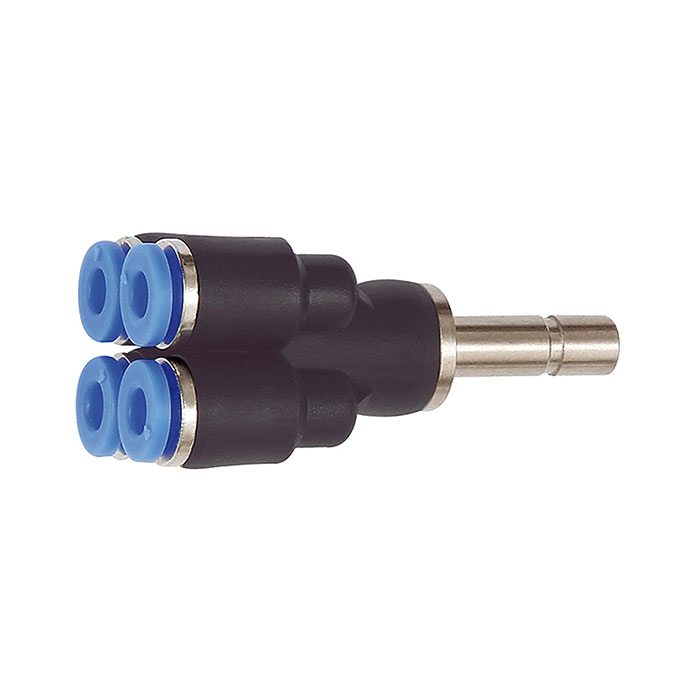 RIEGLER Multi-distributor, Plug nipple 8 mm »Blue Series« 4-fold