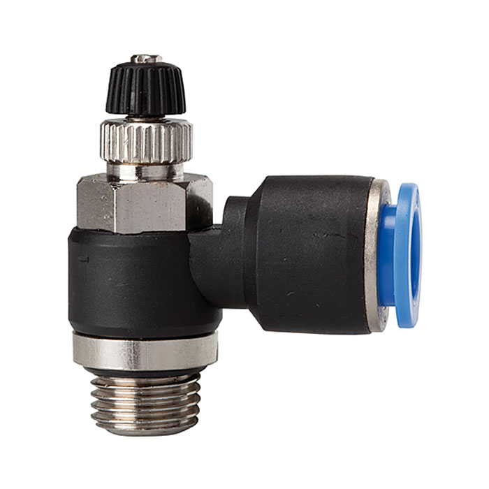 RIEGLER Throttle check valve »Blue Series«, Supply air throttle, M5 o.