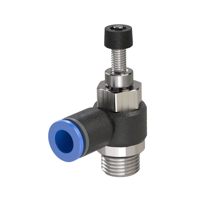 [110021] RIEGLER Throttle check valve »Blue Series«, Discharge throttle, G 1/4 o.