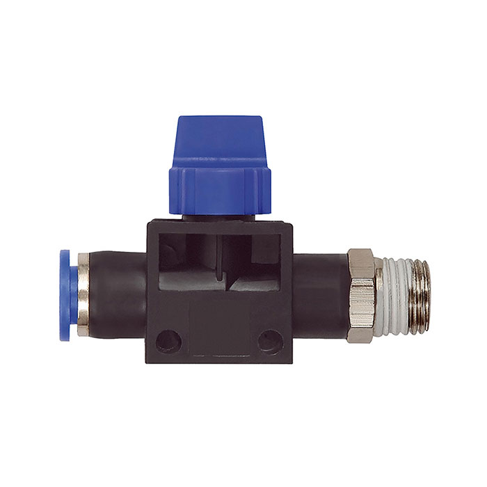 RIEGLER 3/2-way valve »Blue Series«, Plug connector, R 1/4 o.