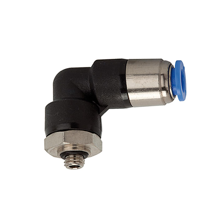 RIEGLER L-Steckverschraubung »Blaue Serie«, selbstabsperr., G 1/8 a. Ø4mm