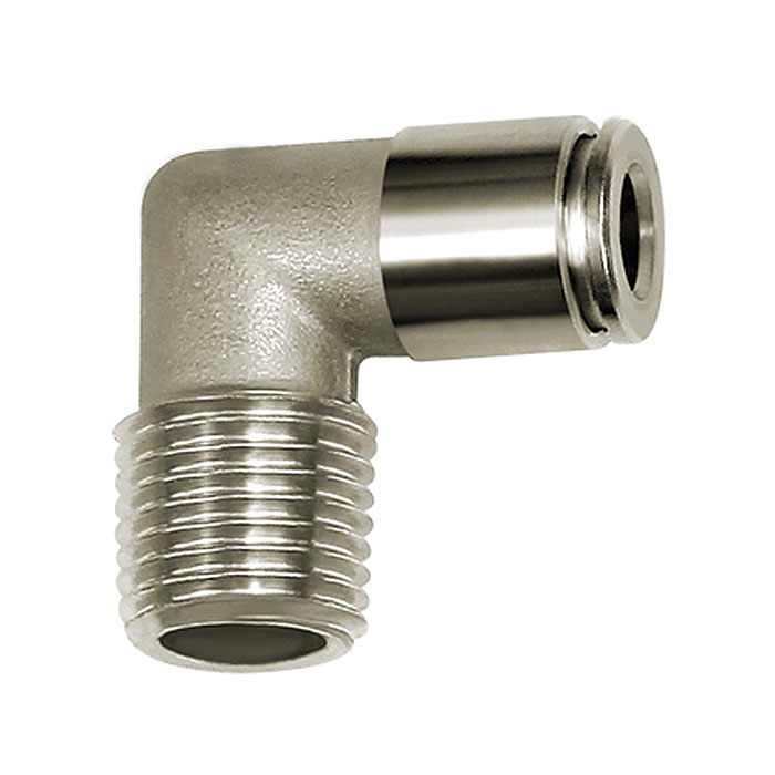 RIEGLER Push-in L-fitting, R 1/4 o., for hose exterior Ø 10 mm
