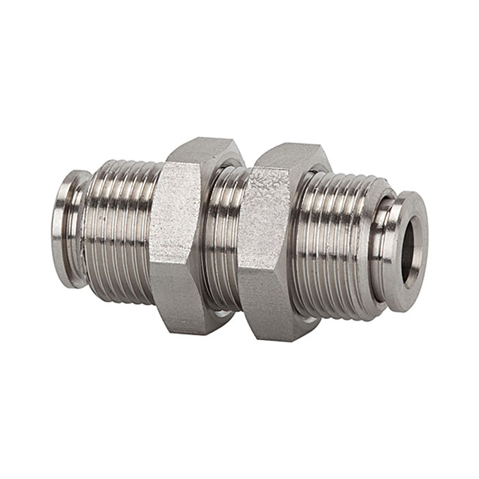 RIEGLER Gerade Schott-Steckverbindung, M20x1,0, Edelstahl 1.4404