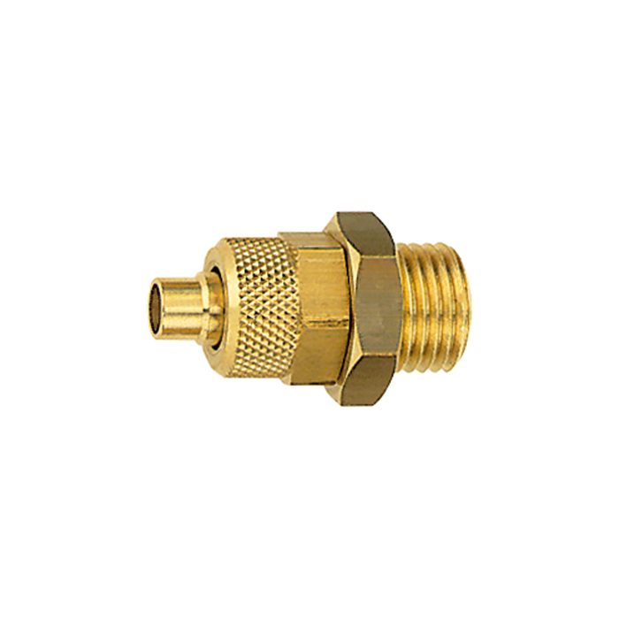 [110461] RIEGLER Straight screw-in fitting, G 1/4 o., for hose 8/6 mm, Brass