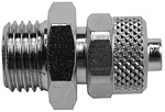 RIEGLER Straight screw-in fitting, without O-ring, G 3/8 o., for hose 6/4