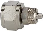 RIEGLER Straight screw-on fitting, G 3/8 i., for hose 6/4 mm, AF 20