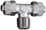 RIEGLER T-Einschraubverschraubung, R 1/8 a., für Schlauch 5/3, MS vern.