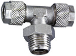 RIEGLER T-Einschraubverschraubung, drehbar, G 1/8 a., für Schlauch 6/4