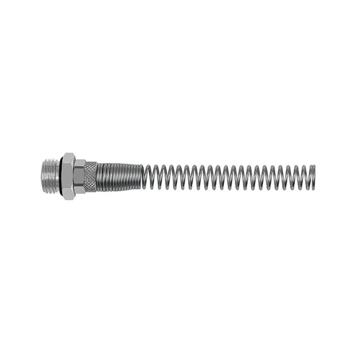 [110653] RIEGLER Straight screw-in fitting, Kink protection spring, G 3/8 o.