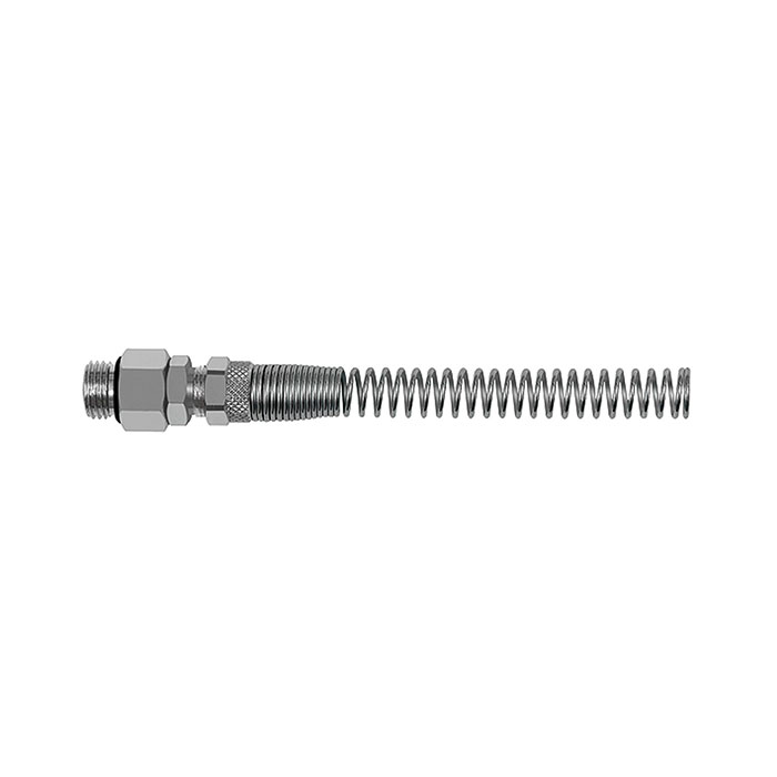 RIEGLER Straight screw-in fitting, Kink protection spring rotating