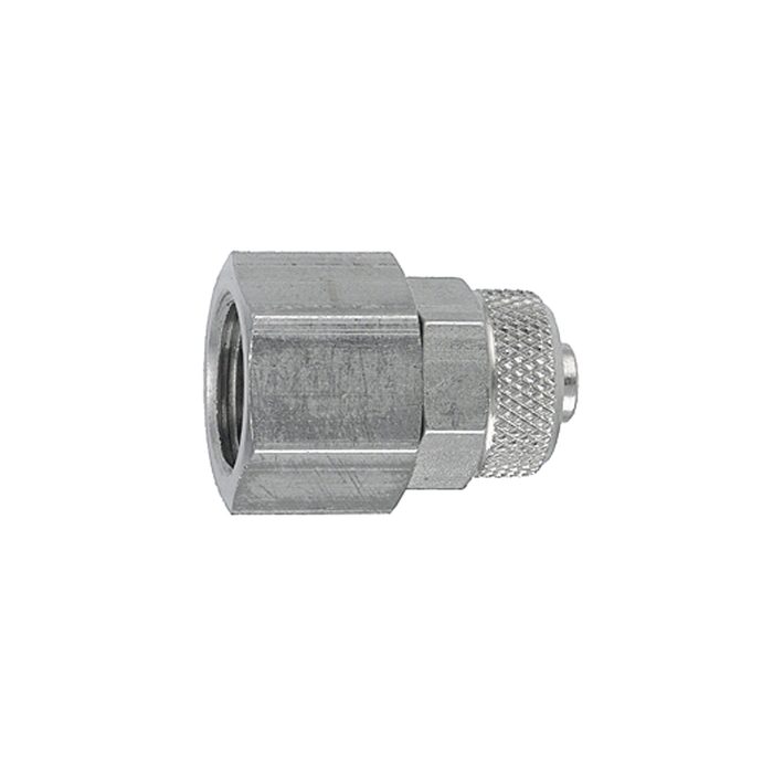 [110679] RIEGLER Straight screw-on fitting, G 1/4 i., for hose 6/4 mm, AF 17