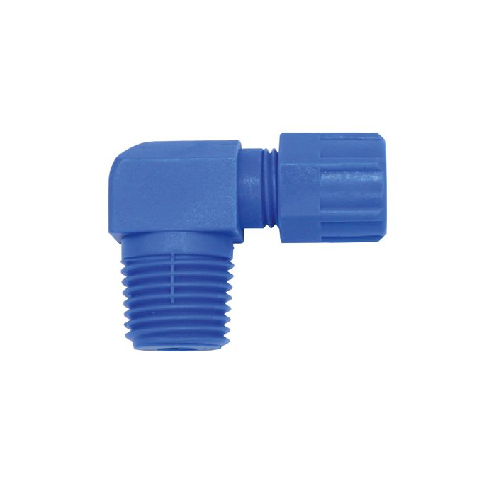 [110734] RIEGLER Angled fitting, rigid, R 1/8 o., for hose 6/4 mm